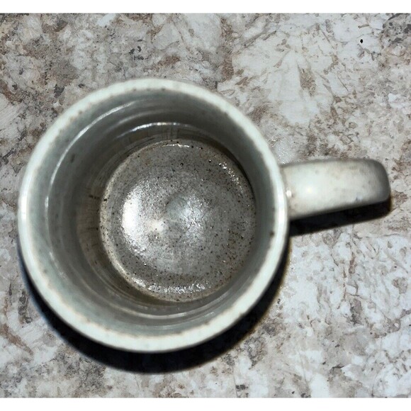 Vintage Flower Stoneware Coffee Mug Cup Floral Textured Two Sides Design - Picture 5 of 6